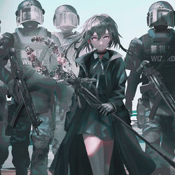 This is a pixiv picture whose title is 花の魔女.