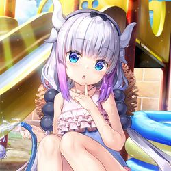 This is a pixiv picture whose title is 水着カンナちゃん.
