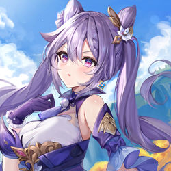 This is a pixiv picture whose title is 刻晴.