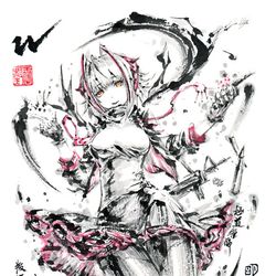 This is a pixiv picture whose title is 【極道畫師】W.