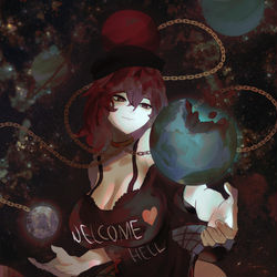 This is a pixiv picture whose title is cosmic pandemonioum.