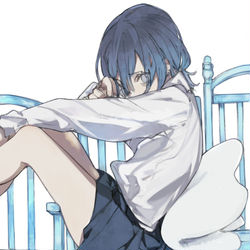 This is a pixiv picture whose title is あおいは儚く.