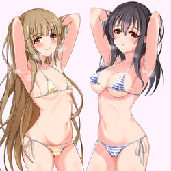 This is a pixiv picture whose title is 山紫水明マイクロビキニ部.