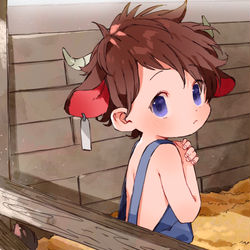 This is a pixiv picture whose title is Ollie on the farm :>.