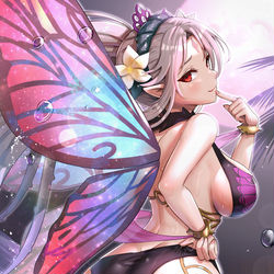 This is a pixiv picture whose title is 水着プルメリア.