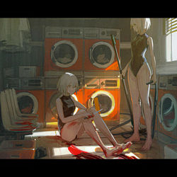 This is a pixiv picture whose title is washing machine.