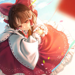 This is a pixiv picture whose title is 博麗の日.