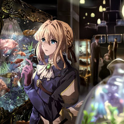This is a pixiv picture whose title is ヴァイオレット模写　４８枚目　完成.