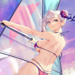 This is a pixiv picture whose title is 水着ムサシ.