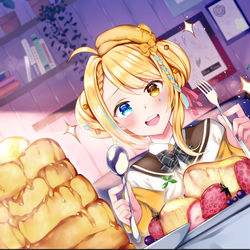 This is a pixiv picture whose title is パンケーキを愛するアルケミスト.