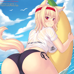 This is a pixiv picture whose title is Short fur Tiffy rides a Banana!~.
