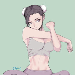 This is a pixiv picture whose title is 春麗先生.