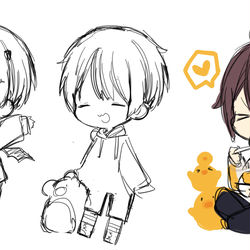 This is a pixiv picture whose title is ボツ絵.