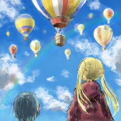 This is a pixiv picture whose title is 気球.