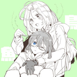 This is a pixiv picture whose title is 空魚と鳥子3.