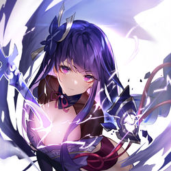 This is a pixiv picture whose title is 雷电将军.