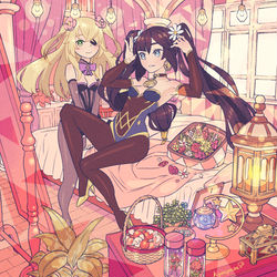This is a pixiv picture whose title is モナ＆フィッシュル🌺.