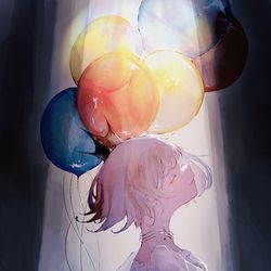 This is a pixiv picture whose title is 見えなくても音で心は踊る.