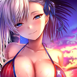 This is a pixiv picture whose title is 水着武蔵ちゃん.