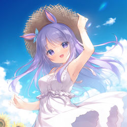 This is a pixiv picture whose title is メジロマックイーンと夏休み.
