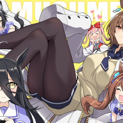 This is a pixiv picture whose title is アグネスタキオンと愉快な仲間たち.