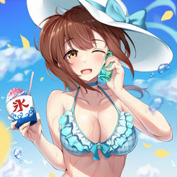 This is a pixiv picture whose title is 五十嵐響子と夏を満喫したい.