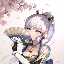 This is a pixiv picture whose title is Kamisato Ayaka.