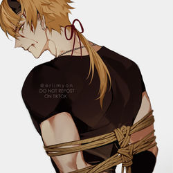 This is a pixiv picture whose title is Thoma tied up.