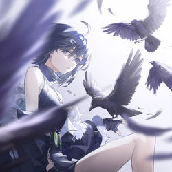This is a pixiv picture whose title is 羽毛笔.