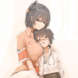 This is a pixiv picture whose title is 眠い.