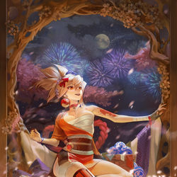 This is a pixiv picture whose title is 宵宫.