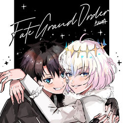 This is a pixiv picture whose title is 【腐】 FGO 妖精王とぐだオベログ🧚‍♀️.