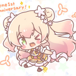 This is a pixiv picture whose title is ねねち活動1周年！.
