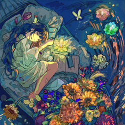 This is a pixiv picture whose title is 渚のゆりかご.