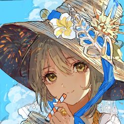 This is a pixiv picture whose title is 夏休みの魔女.