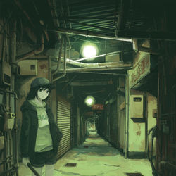 This is a pixiv picture whose title is アウトサイダー.