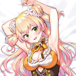 This is a pixiv picture whose title is 桃鈴ねね１周年記念イラスト.