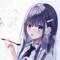 This is a pixiv picture whose title is 後輩ちゃんとかき氷の罠.