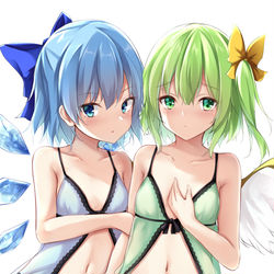 This is a pixiv picture whose title is 大妖精とチルノ。.