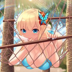This is a pixiv picture whose title is 星奈ちゃんと海で.