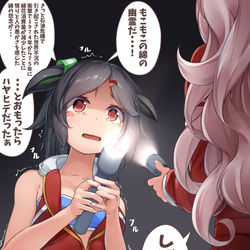 This is a pixiv picture whose title is 夜間巡回するチケゾーとハヤヒデ.