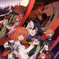 This is a pixiv picture whose title is 【告知イラスト】悋気に笑み曲ぐ恋の徒言.