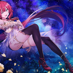This is a pixiv picture whose title is 绯赤艾莉欧.
