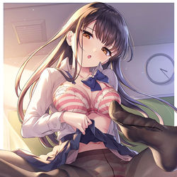 This is a pixiv picture whose title is しま×タイツ.