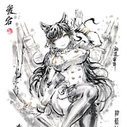 This is a pixiv picture whose title is 【極道畫師】愛宕.