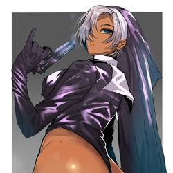 This is a pixiv picture whose title is 褐色ハイレグシスター.