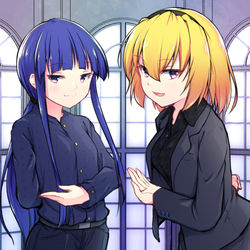 This is a pixiv picture whose title is 男装カフェさとりか.