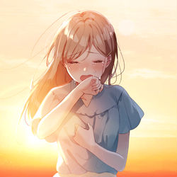 This is a pixiv picture whose title is 青い日々にさよならを.