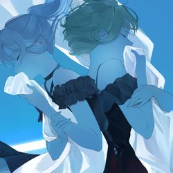 This is a pixiv picture whose title is 霽れを待つ.