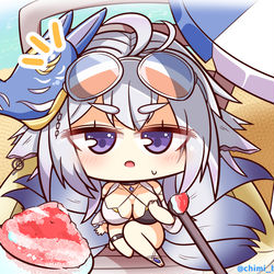 This is a pixiv picture whose title is 土佐ちゃんとかき氷.